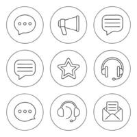 Communication and Discussion Icons vector