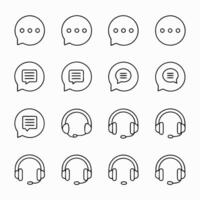 Online Chat and Dialogue Icons vector
