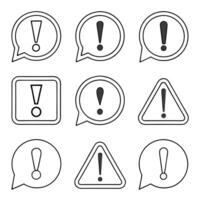 Alert, Notification, and Error Icons Collection vector