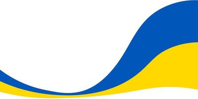 Ukrainian flag is flowing on a clean background. Independence day of Ukraine. Place for text. illustration. vector