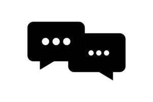 Flat Chat Dialogue Icon, chat notification icon, messaging icon, chatbot icon, chat symbol vector
