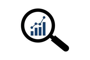 Marketing Research Icon in Flat Design, marketing research icon, data analysis icon, pie chart sign, research analytics icon vector