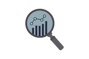 Marketing Research Icon for Data Analysis, marketing research icon, data analysis icon, pie chart sign, research analytics icon vector