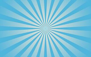 A blue ray burst background with a white center vector