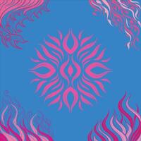 Pink Waves Fluid Flame Background Design. vector