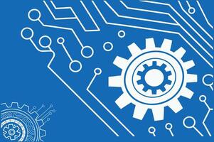 Futuristic Circuit Board Hi Tech Digital Innovation vector