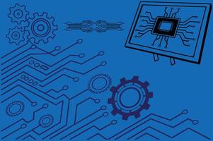 Circuit Board Background Hi Tech Digital Innovation vector