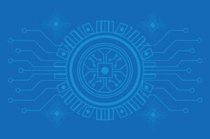Circuit Board Background Hi Tech Innovation vector