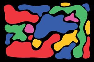 A fun and playful pattern with abstract shapes in bright colors. Perfect for creating designs for kids' products, stationery, and home decor vector