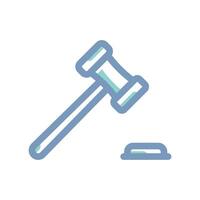 A simple icon that illustrates judicial gavel vector