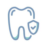 A simple icon that illustrates tooth, shield vector