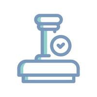 A simple icon that illustrates stamp, check mark vector
