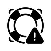 A simple icon that symbolizes lifeline, warning vector
