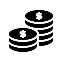 A simple icon that symbolizes stack of coins vector