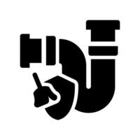 A simple icon that symbolizes water pipe vector