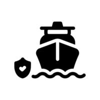 A simple icon that symbolizes safe seafaring ship vector