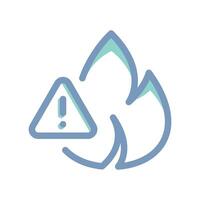 A simple icon that illustrates warning, fire vector
