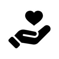 A simple icon that symbolizes hand, help vector