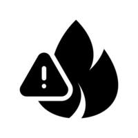 A simple icon that symbolizes flame, warning vector