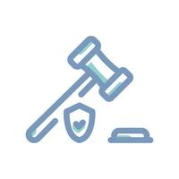 A simple icon that illustrates formal judgment vector