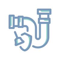 A simple icon that illustrates pipeline, cleaning vector