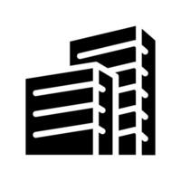 A simple icon that symbolizes apartment building vector