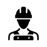 A simple icon that symbolizes laborer, construction worker vector