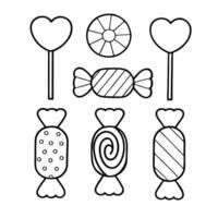 Contemporary Candy Coloring Page with Intricate Details vector