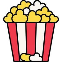 Stylish Cartoon Popcorn with Iconic Movie Snack Design vector