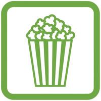 Cartoon Popcorn as an Iconic Movie Snack in Red and White vector