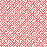 Decorative Coral Pink Pattern with Repeating Geometric Shapes vector