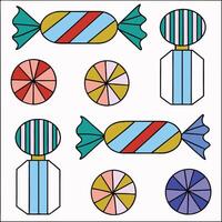 Delicious Candy Collection in a Fun and Playful Style vector