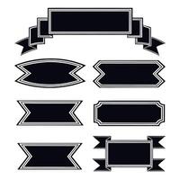 Contemporary Black and White Ribbon Design for Artistic Projects vector