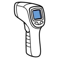 Clinical Digital Thermometer for Accurate Temperature Readings vector