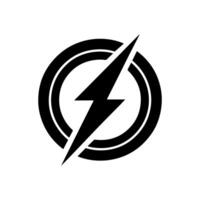 Lightning electricity power icon. vector