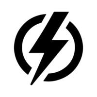 A bold lightning bolt icon design. vector