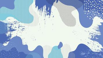 Stylish abstract blue brush stroke background featuring geometric patterns and modern artistic design. Ideal for digital art, posters, banners, websites, and creative projects. vector