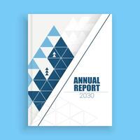 annual report template with geometric shapes Design vector