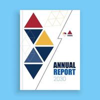 the annual report cover design for the 2020 report vector