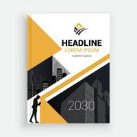 a business book cover with a man walking in front of it vector