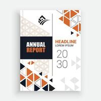annual report template with geometric shapes Layout vector
