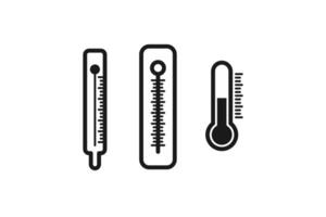 thermometer icon line set vector