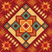 a colorful southwestern style pattern with geometric shapes design. vector