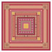 A dynamic square pattern composed of red, green, and yellow colors, creating an eye-catching visual effect. vector