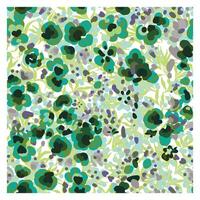 A striking combination of green and blue flowers arranged on a bright white surface. vector