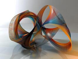 Abstract Geometric Art with Colorful Intertwined Loops photo
