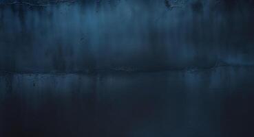 Dark Blue Abstract Background Textured Concrete Grunge Art Smooth Gradient Deep Navy Expressionism. photo