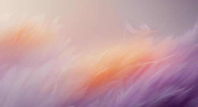 Soft pencil strokes create a beautiful gradient of colors transitioning from light orange to deep purple in a serene environment photo