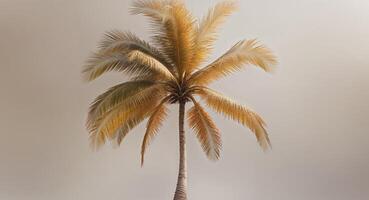 Ivory Coconut Tree with Captivating Colors and Textures. photo