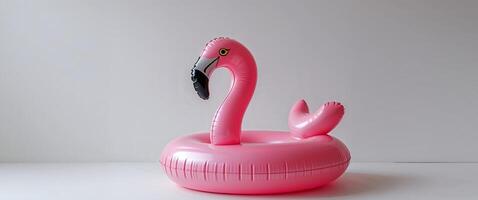 Pink Flamingo Pool Float Inflatable Summer Fun. photo